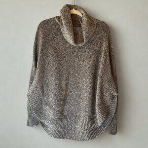 Cotton Blend Poncho Pullove